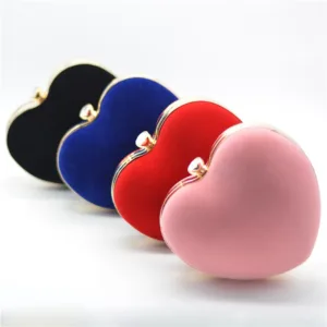 A4332 Hot Selling Pink Black Heart Shape Crossbody Cute Purses 2024 Women