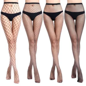 Hot Women Long Sexy Hollow Out Fishnet Stockings Pantyhose Black High Waist Stocking Tights Panty Fishnet Lingerie