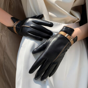 New Luxurious Driving Non-slip Sheepskin Gloves Women