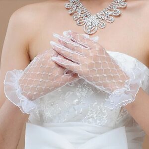Wedding Dress Lace Mesh Gloves